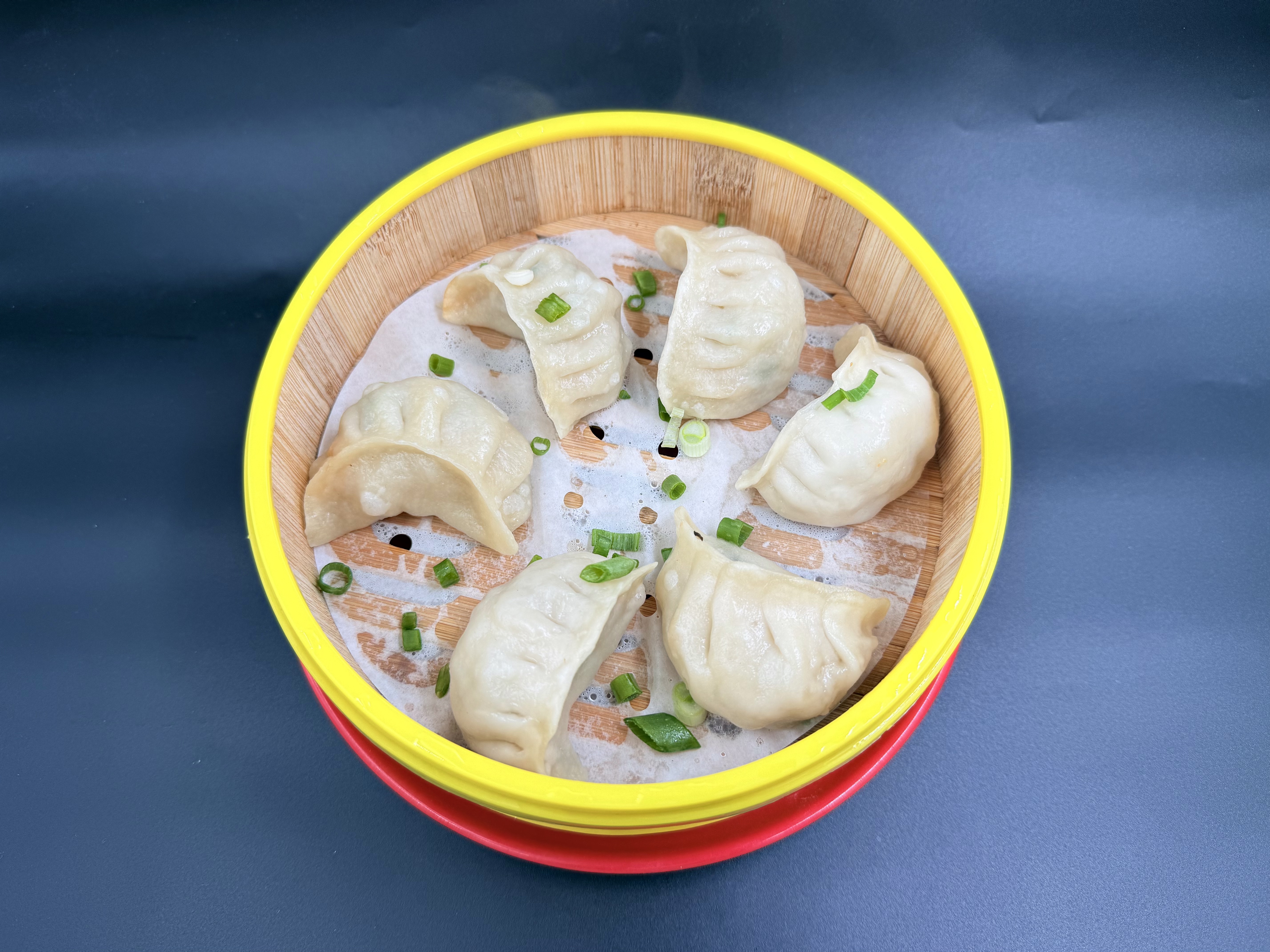 33.Steamed Shrimp-stuffed Dumpling - Soy sauce - 6pcs - 蒸饺 - 虾仁鸡蛋